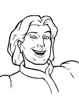 coloriage Shrek en prince